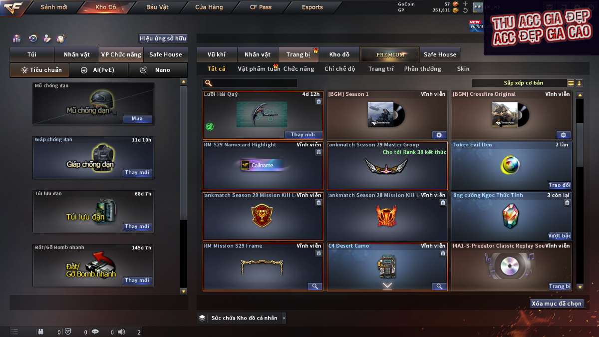 shop acc cf uy tin gia re